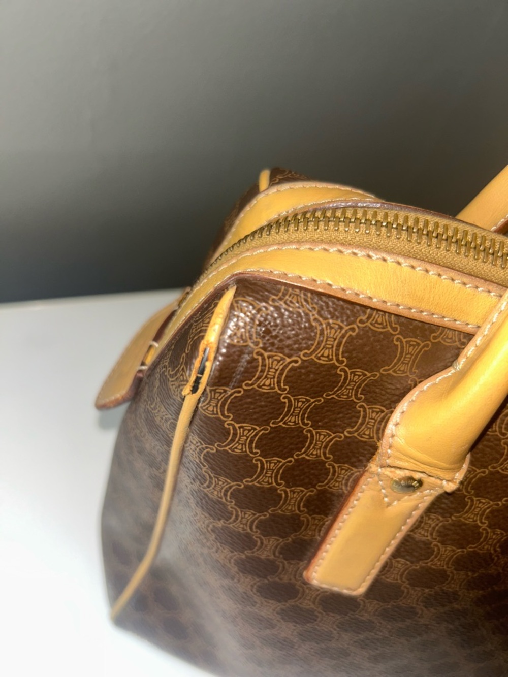 Vintage Celine Macadam Mini Boston Bag - Picture 13 of 15